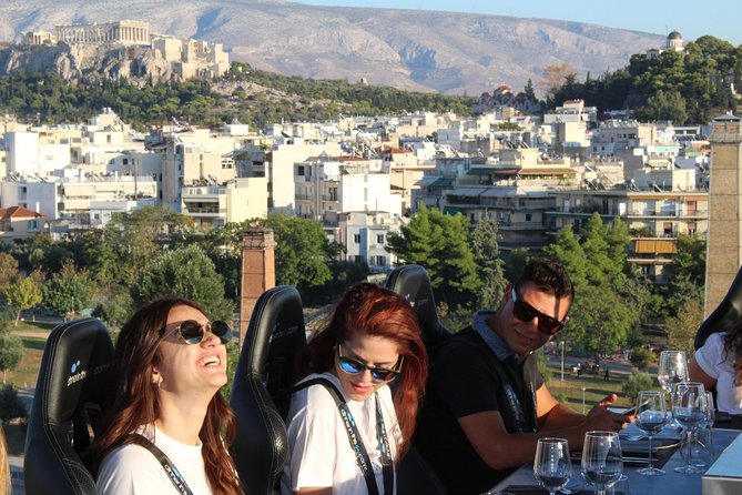 Dinner in the Sky Athens - Unlimited Drinks: Wine and Beer While You Watch Athens Glow