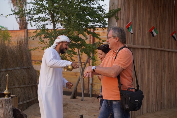 Dubai Premium Red Dunes Safari, Camels & 5* BBQ at Al Khayma camp - Dinner and shows at Al Khayma: BBQ buffet, Tanoura, and fire timing