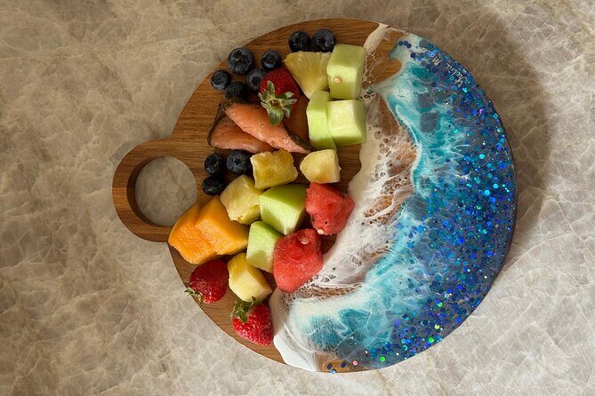 Epoxy Resin Cheese Board Art Class - The Sum Up