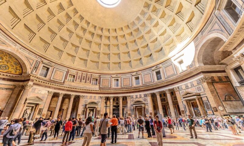 Explore the Pantheon's Dome, Artwork, and Raphael's Tomb - The Transition from Pagan to Christian