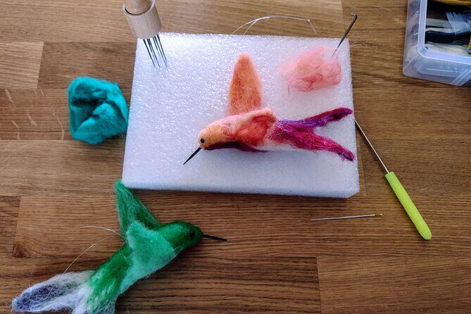 Felting Hummingbird Ornament Class in Estes Park - A Friendly Look at the Felting Hummingbird Ornament Class in Estes Park