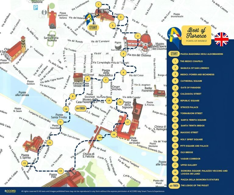 Florence: 2.5 hour Audio Guided Walking Tour led by Host - Key Points