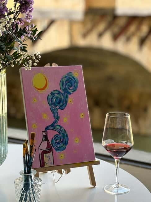 Florence: Paint&Wine with the view of Ponte Vecchio - Key Points