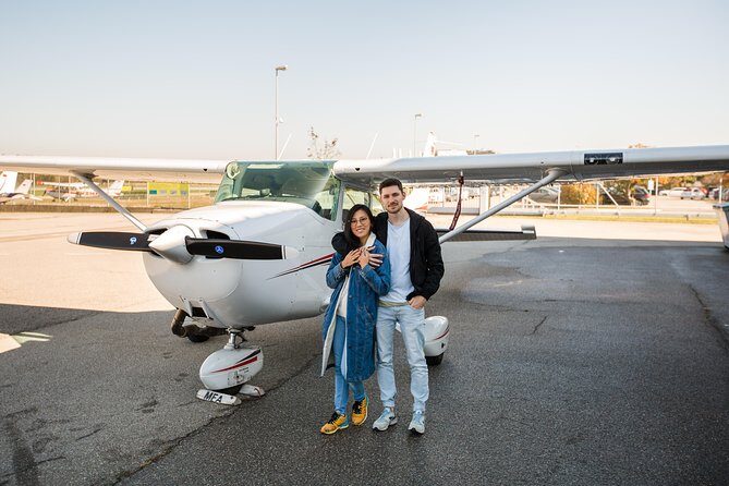 Fly above Lyon in a private plane - What does the itinerary look like?