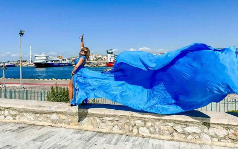 Flying Dress Photoshoot - Piraeus Cruise Port - Key Points
