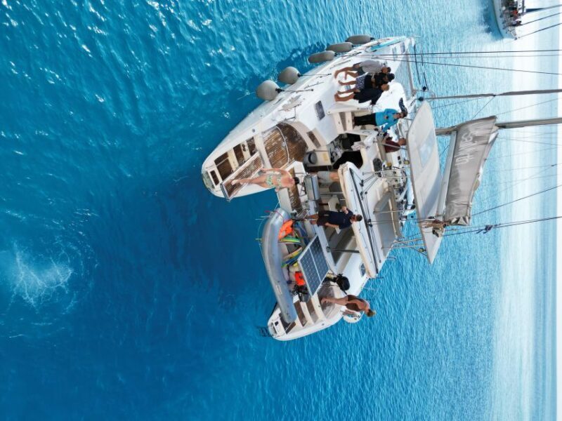 From Adamas: Milos and Poliegos Catamaran Cruise with Lunch - Key Points