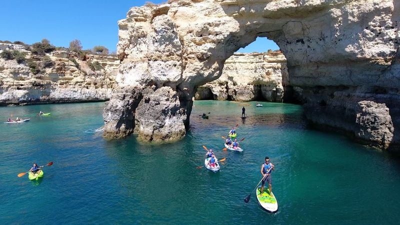 From Albufeira: Benagil Hidden Caves Tour by Kayak - Praia da Marinha: Kayaking Where the Water Looks Like It’s Photoshopped