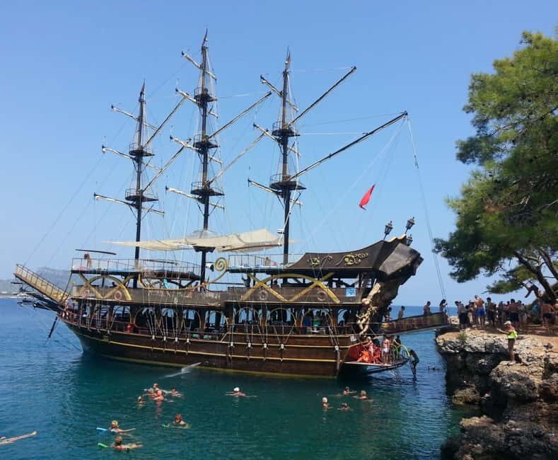 From Antalya: Kemer Pirate Boat Tour with Foam Party & Swim - The Experience You Can Expect