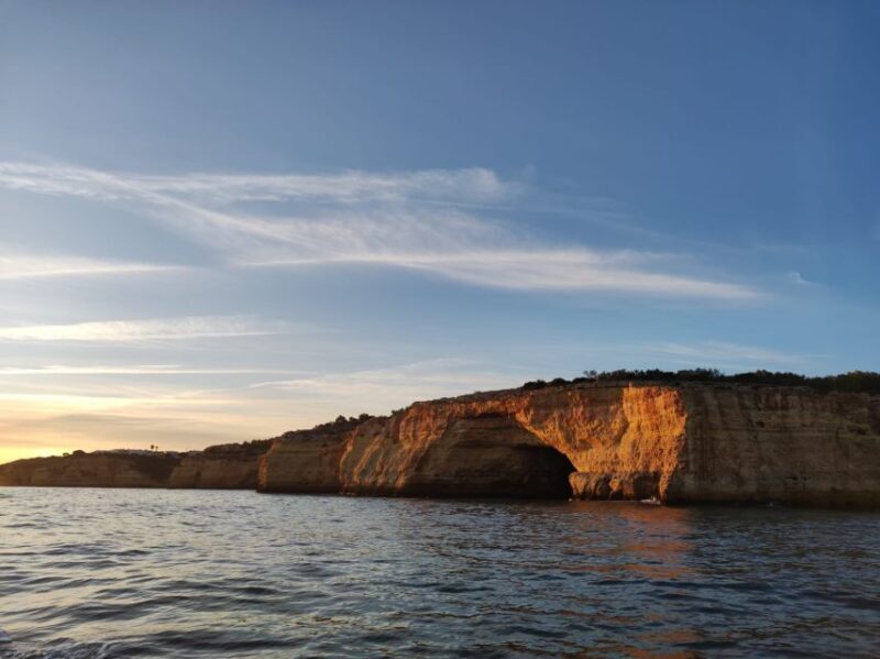 From Armação de Pêra: Sunset Benagil Caves Boat Tour - The Sum Up