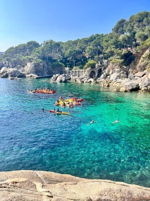 From Barcelona: Costa Brava Kayak & Snorkel Tour with Picnic - End Back in Barcelona: The Ride Home and a Refreshing Drink