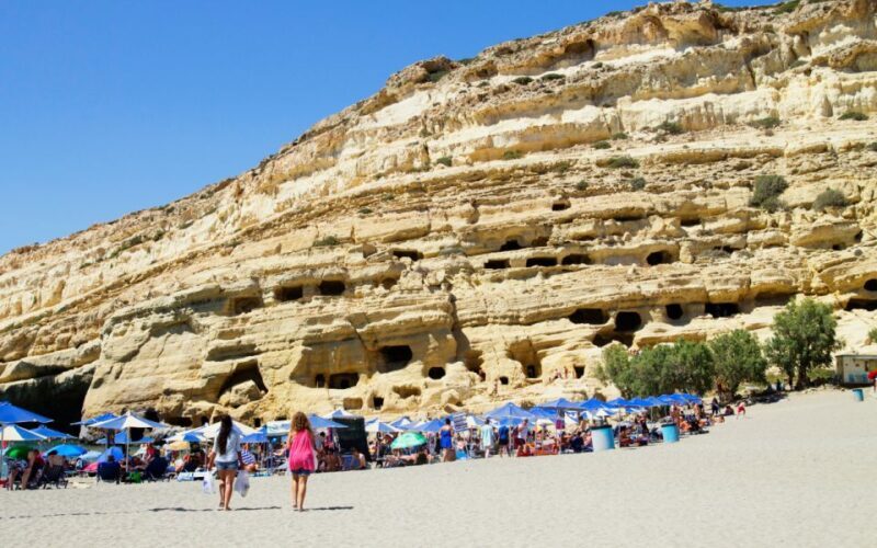 From Heraklion: Matala Hippie Beach, Relaxing Trip & Pickup - Key Points