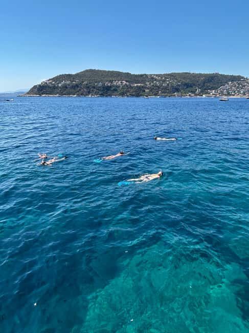 From Nice: Villefranche Bay Swimming & Snorkeling Boat Tour - The Guide and Crew