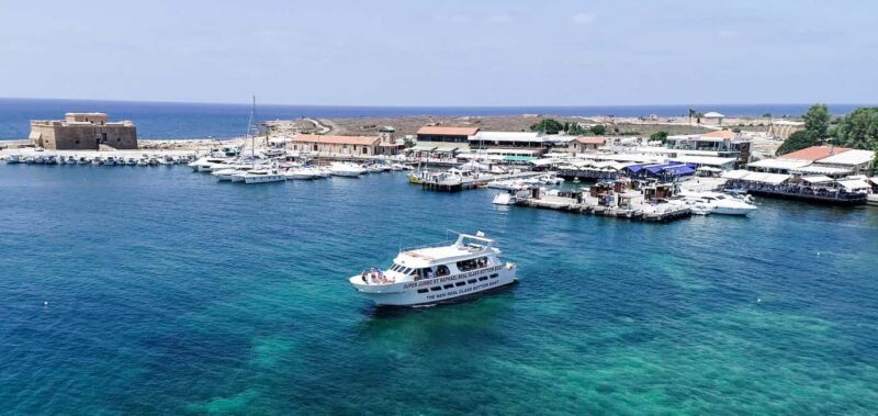 FROM PAPHOS: 1.5 HRS Glass Bottom Boat Cruise with swimming - Key Points