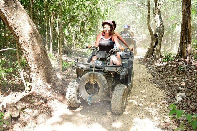 From Playa del carmen Experience ATV (Shared) Zipline & Cenote- Includes lunch - Value for Money