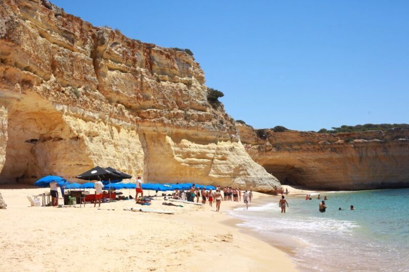 From Portimão: Catamaran Cruise to Benagil Caves with BBQ - The Sum Up