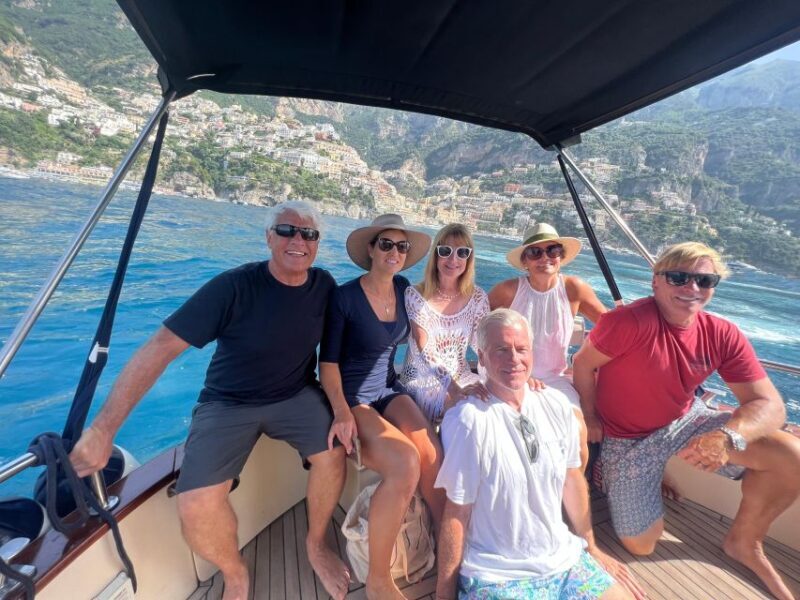 From Sorrento: Positano Private boat tour Full day - Swimming and grotto visits