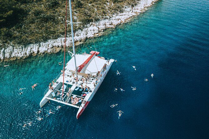 Full-Day Catamaran Cruise to Hvar & Pakleni Islands with Food and free Drinks - Frequently Asked Questions