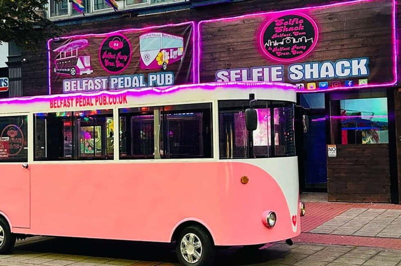 Fully Enclosed Pink Party Bike around Belfast - The Experience: Pros and Cons