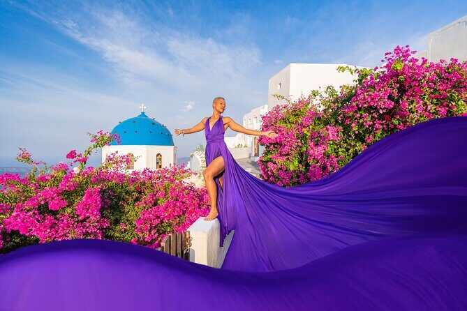 GROUP FLYING DRESS PHOTOSHOOT in Santorini - Price and Value