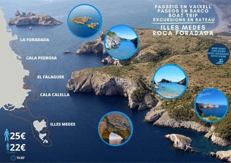 Guided Boat Tour to Medes Islands & Roca Foradada with Swim - Key Points