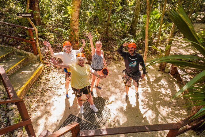 Half Day tour Zipline + Rappel + Cenote from Riviera Maya hotels - Key Points