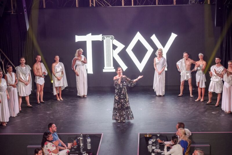 Hersonissos: Troy Dinner-Show Theatre Experience Tickets - Food and Drink Options