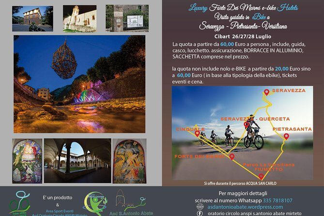 Historic Versilia by e-bike. From the sea to the hills passing through Pietrasanta - Key Points