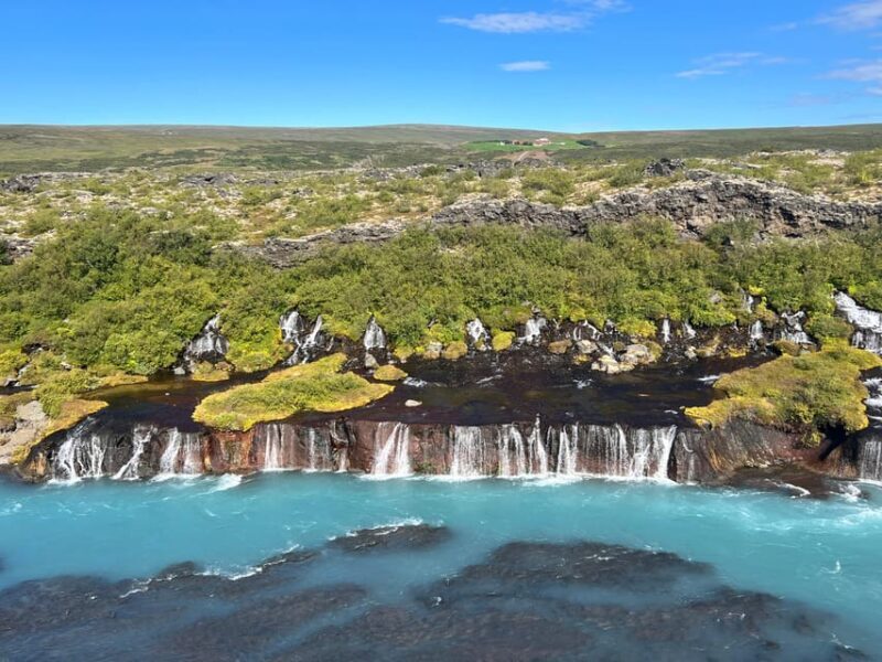 Hraunfossar, Barnafoss+Hvamsvik hot spring Private tour - Key Points