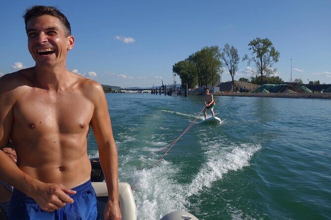 Hydrofoil and surfing on the Rhine behind a motorboat - What to Expect When Foiling on the Rhine