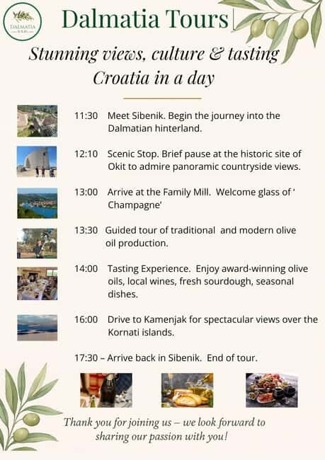 ibenik: Croatia in a Day, Vistas, History, Olive Oil, Wine - A Dive into the Dalmatian Hinterland