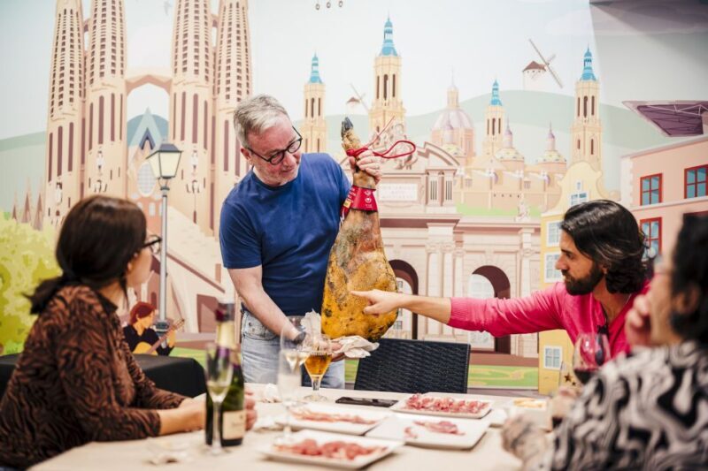 Jamón Iberico Masterclass with Wine Tasting Sagrada Familia - Key Points
