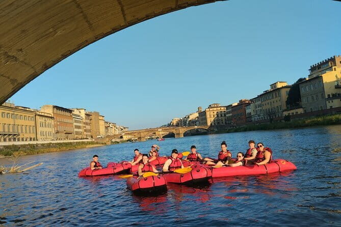 Kayak on the Arno river in Florence under the arches of the Old Bridge - The Value of This Experience