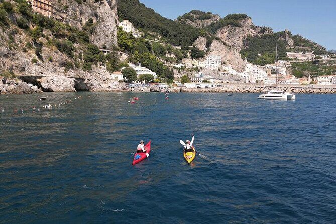 Kayaking&Snorkeling in Amalfi Coast, Maiori, Sea caves and beach - Key Points