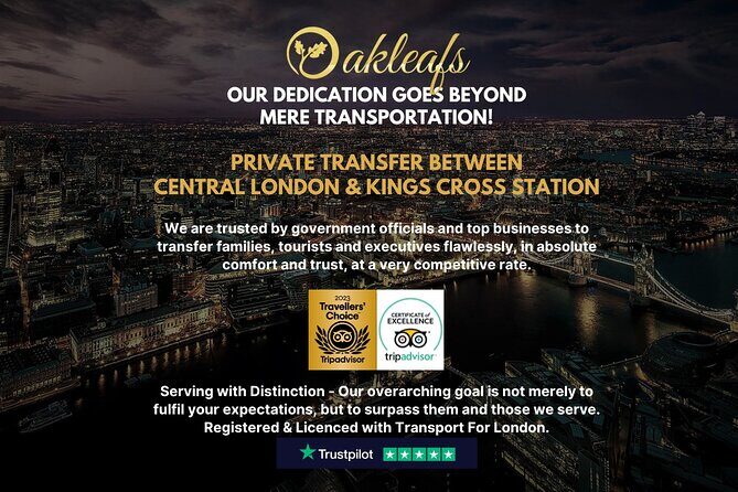 Kings Cross Station  Chauffeur/ Taxi - To & From Central London - Key Points