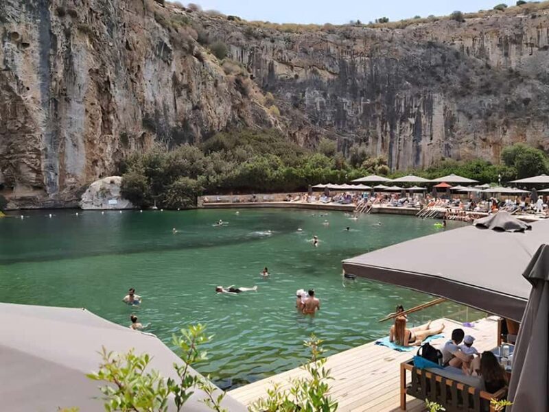 Lake Vouliagmeni Thermal Spa and Lycabettus Panoramic Sunset - A Calm and Scenic Tour Through Athens
