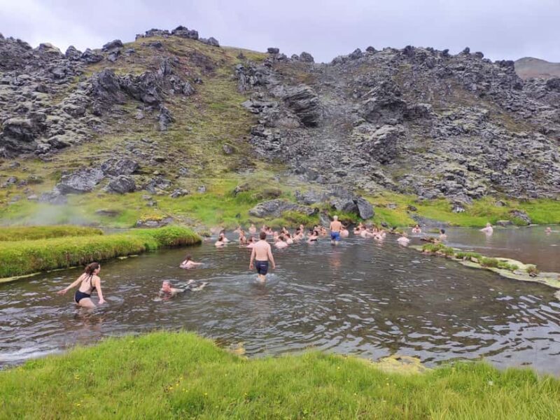 Landmannalaugar Hike and Hot Springs from Reykjavik & Hella - Relaxing in the Hot Springs