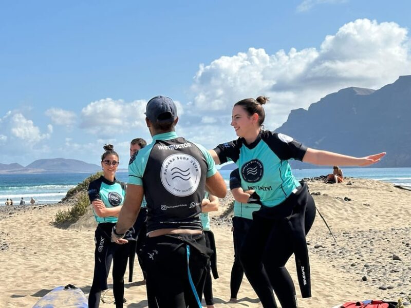 Lanzarote: dynamic surf lessons with friends or private lessons in Famara - What to Expect During the Lesson