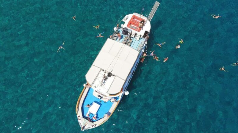 Lindos Day Cruise with Swim Stops from Faliraki & Kalithea - Key Points