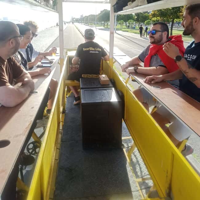 Lisbon: 1-Hour Beer, Sangria or Wine Bike Sightseeing Tour - The Sights and Stops