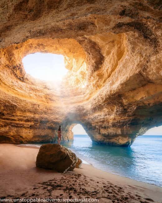 Lisbon: Day trip Algarve, Benagil cave, Carvoeiro,Portimao - Exploring Algar Seco and Coastal Trails