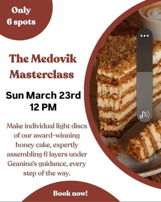 London: Medovik Cake Masterclass with Prosecco - Key Points