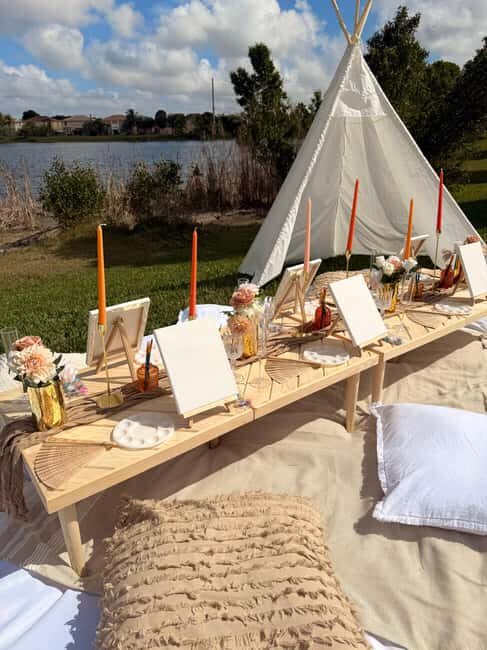 Luxury Outdoor Sip & Paint Experience- Near Miami - Key Points