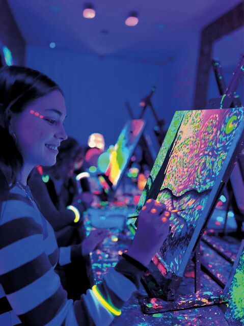 Madrid: Wine Gogh Glow Academy Paint and Sip Classes - What to Expect at Wine Gogh Glow Academy