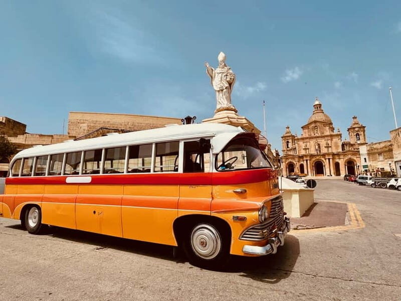 Malta: 5 hr Vintage Bus Tour - Mdina & Blue Grotto inc. food - The Breakdown of the Tour