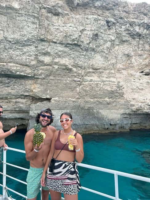Malta: Gozo, Comino & Blue Lagoon Cruise - swim & sightsee - Blue Lagoon Swim Time: 1.5 hours for snorkeling, slides, and floating
