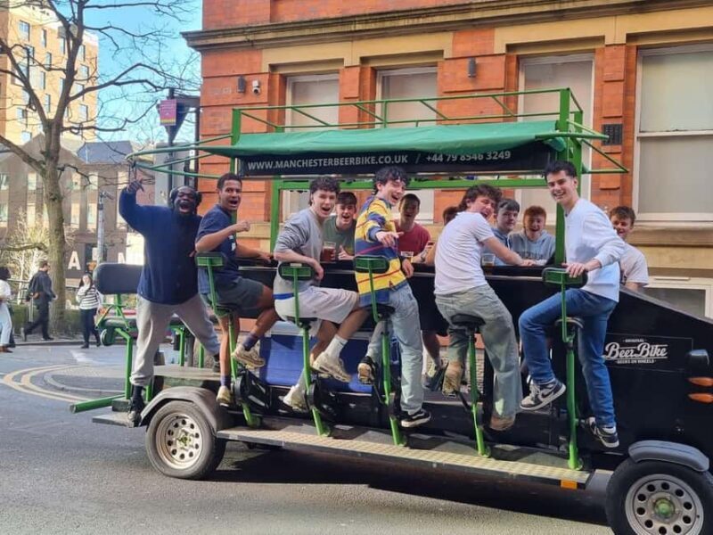 Manchester: Beer Bike Tour with Drinks and Music - Key Points