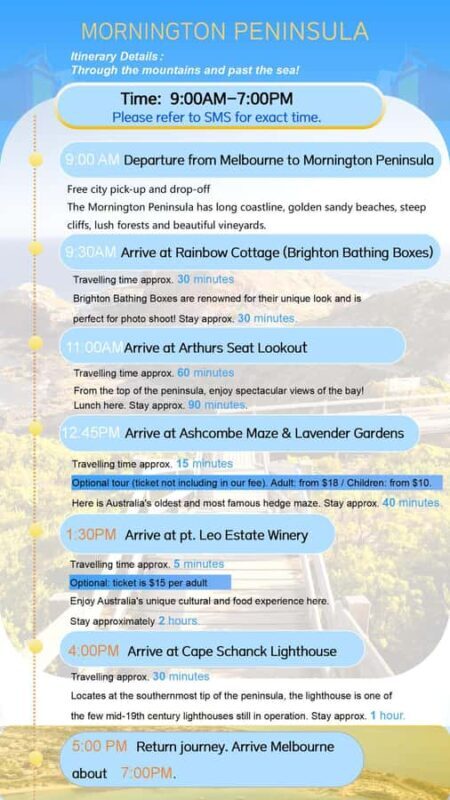 Melbourne: Mornington Peninsula Day Trip - Things to Keep in Mind