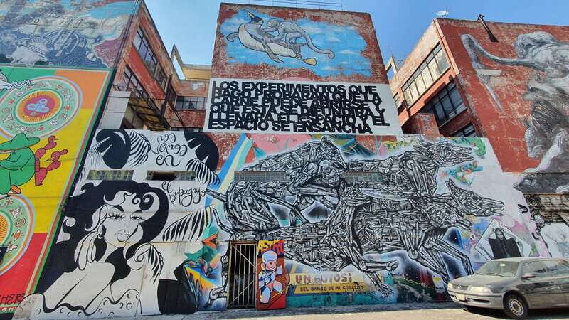 Mexico City Grafitti & Street art bike tour, find hidden gem - Key Points