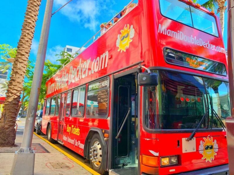 Miami: Double-Decker Bus Tour with Optional Boat Cruise - Key Points