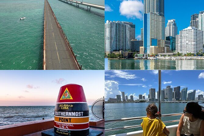 Miami to Key West Bus tour & Miami Boat Tour - 2 Combo Tour - Key Points